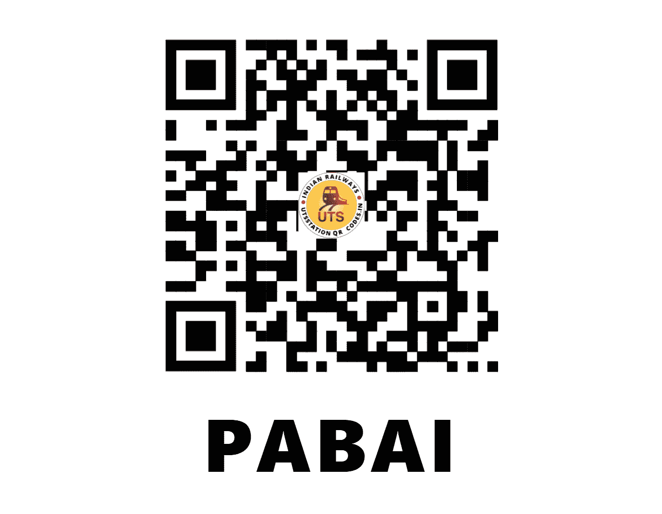 UTS QR Code for PABAI - PAI - WC (MADHYA PRADESH)
